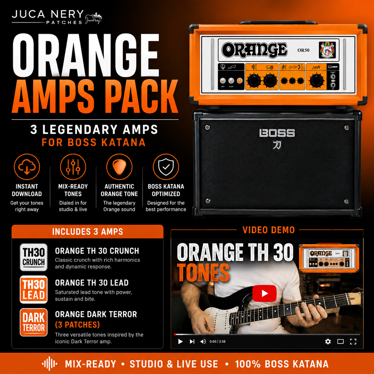 Orange Amps Pack – Guitar Patches by Juca Nery